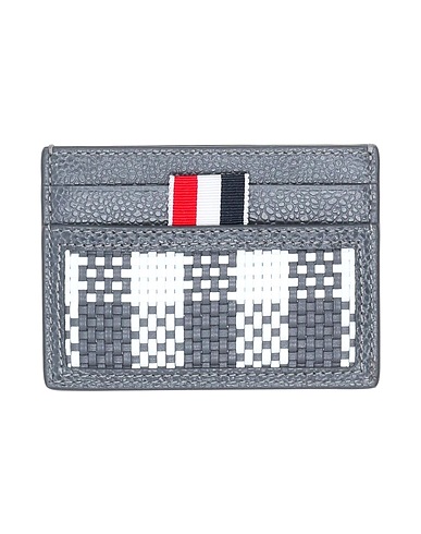 THOM BROWNE Small Leather Goods Grey Calfskin