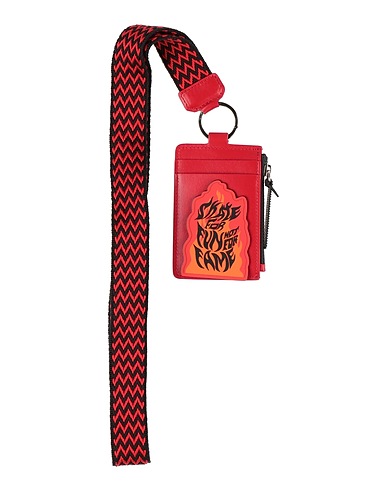LANVIN Small Leather Goods Red 100% Calfskin, Silicone, Zamak