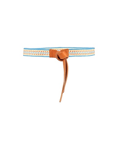 FORTE_FORTE Belts Azure 75% Cotton, 13% Polyester, 12% Acetate, Soft Leather