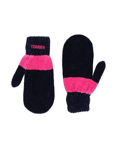 TOMMY HILFIGER Gloves Midnight blue 70% Polyester, 30% Acrylic