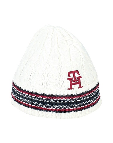 TOMMY HILFIGER Hat Ivory 100% Cotton
