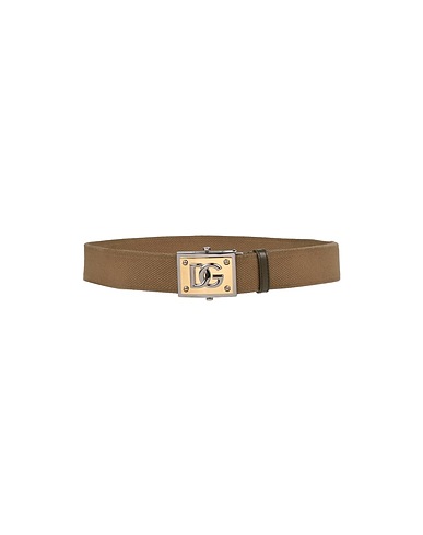 DOLCE&GABBANA Fabric belt Military green 90% Nylon, 10% Calfskin