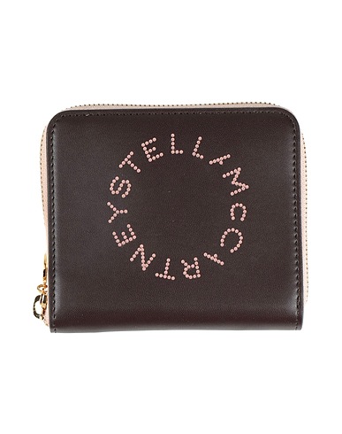 STELLA McCARTNEY Wallet Dark brown Textile fibres