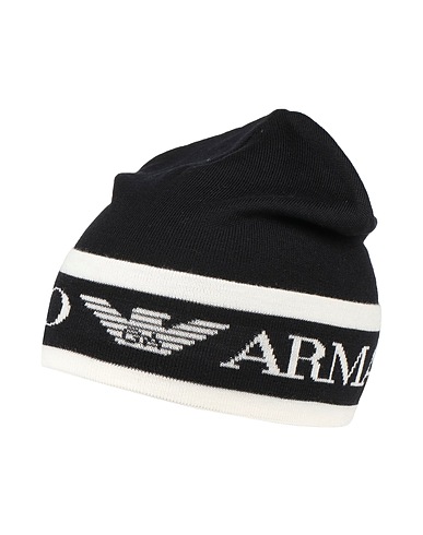 EMPORIO ARMANI Hat Black 100% Virgin Wool