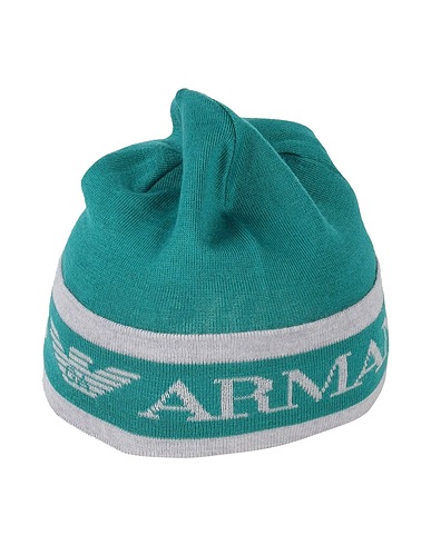 EMPORIO ARMANI Hat Green 100% Virgin Wool