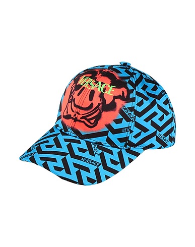 VERSACE YOUNG Hat Sky blue 100% Polyester