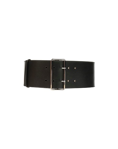 MCQUEEN High-waist belt Black Soft Leather