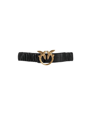 PINKO Regular belt Black Soft Leather