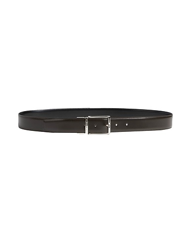 SANTONI Leather belt Dark brown Soft Leather