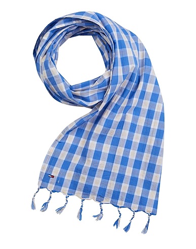 TOMMY HILFIGER Sciarpe e foulard GAVIN CHECK SCARF Bianco 100% Cotone