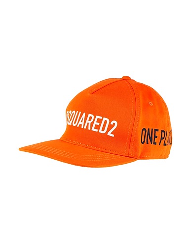 DSQUARED2 Hat ONE LIFE ONE PLANET Orange 100% Cotton
