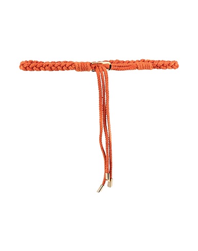 FEDERICA TOSI Thin belt Tan Textile fibres