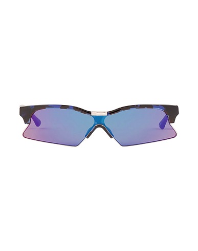 LINDA FARROW x MARCELO BURLON Occhiali da sole Blu Plastica, Metallo