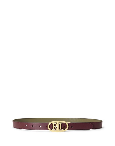 LAUREN RALPH LAUREN Belts LOGO REVERSIBLE LEATHER BELT
 Burgundy 100% Bovine leather