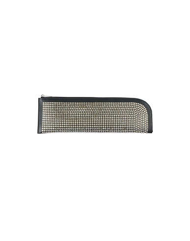 RICK OWENS Pouch Black Calfskin, Glass, Nylon