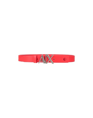 ARMANI EXCHANGE Regular belt Red 100% Bovine leather