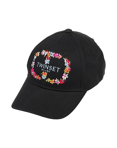 TWINSET Hat Black 100% Cotton