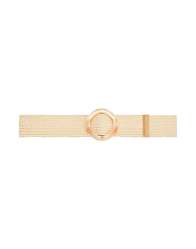 8 by YOOX High-waist belt Beige 80% Natural raffia, 20% Plastic