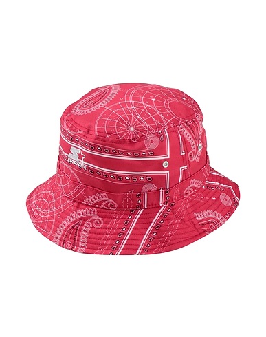 MARCELO BURLON x STARTER Hat Brick red 100% Polyester