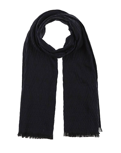FIORIO Scarves and foulards Midnight blue 52% Polyester, 17% Virgin Wool, 12% Silk, 10% Polyamide, 9% Viscose