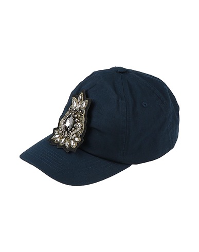 PINKO Chapeau Bleu marine 100% Coton, Polyester, Verre, Fibre métallique