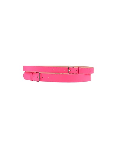 MCQUEEN Breiter Gürtel Fuchsia Kalbsleder