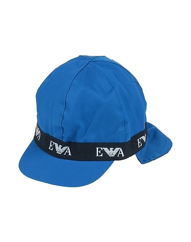 EMPORIO ARMANI Hat Blue 100% Cotton