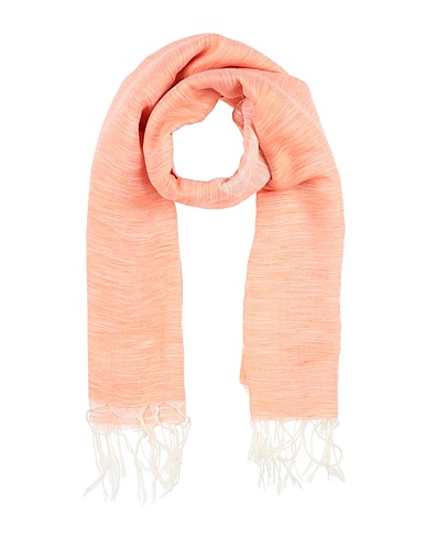 LORENA ANTONIAZZI Scarves and foulards Salmon pink 82% Cotton, 14% Linen, 3% Polyester, 1% Polyamide