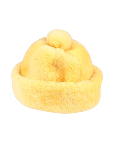 LANVIN Hat Yellow 100% Lamb Shearling