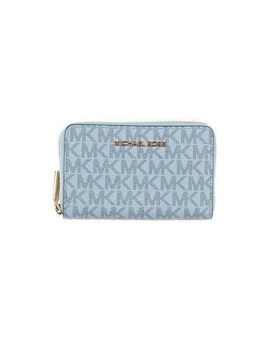 MICHAEL MICHAEL KORS Wallet Sky blue Other Fibres