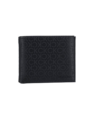 CALVIN KLEIN Wallet Black 51% Polyester, 49% Polyurethane