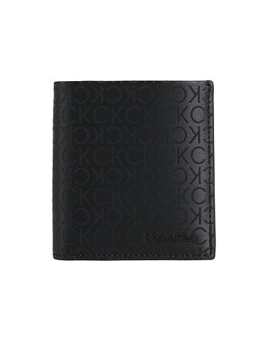 CALVIN KLEIN Wallet Black 51% Polyester, 49% Polyurethane