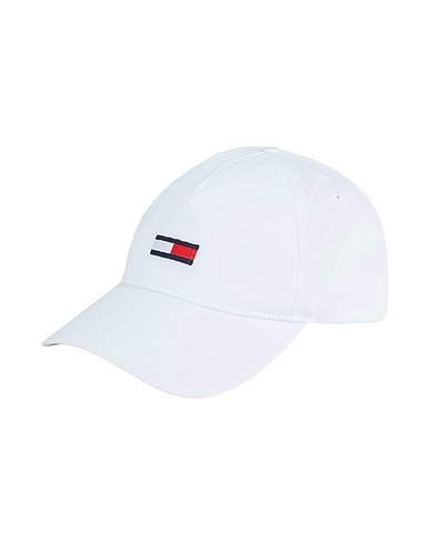 TOMMY JEANS Hat White 100% Cotton