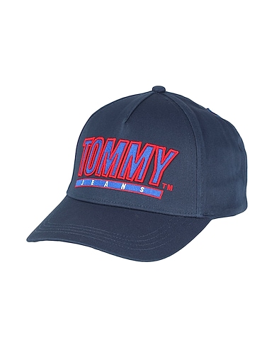 TOMMY JEANS Cappello Blu notte 100% Cotone