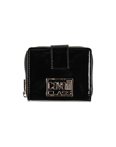 CAVALLI CLASS Wallet Black 50% Calfskin, 50% Polyurethane