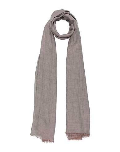 BRUNELLO CUCINELLI Scarves and foulards Grey 52% Cashmere, 36% Viscose, 12% Polyester