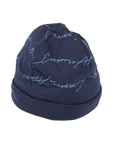 EMPORIO ARMANI Hat Midnight blue 100% Cotton