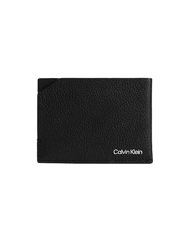 CALVIN KLEIN Small Leather Goods Black Cowhide