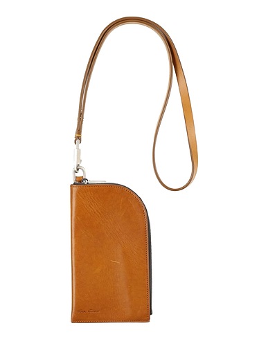 RICK OWENS Small Leather Goods Mustard Leather