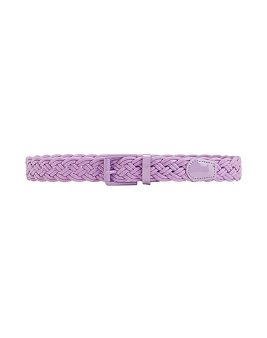 8 by YOOX Regular belt Lilac 100% Cotton, Polyurethane
