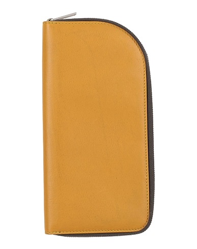RICK OWENS Wallet Mustard 100% Cowhide