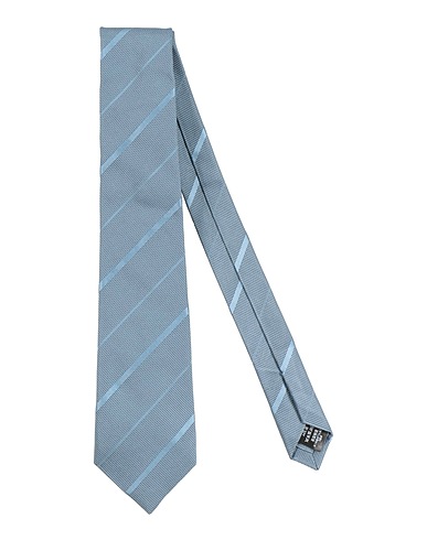 DUNHILL Ties and bow ties Slate blue 56% Silk, 44% Cotton