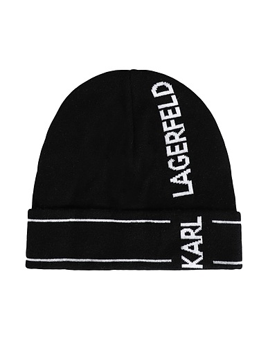 KARL LAGERFELD Hat K/ESSENTIAL KNIT BEANIE
 Black 55% Polyamide, 30% Viscose, 10% Wool, 5% Cashmere
