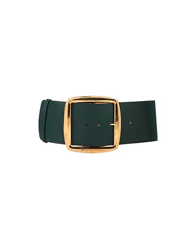 ELISABETTA FRANCHI High-waist belt Dark green Textile fibers