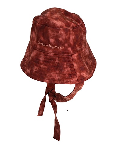 RUSLAN BAGINSKIY Hat Brown 100% Viscose, Cotton