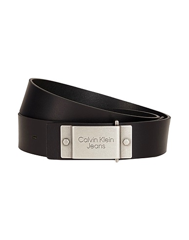 CALVIN KLEIN JEANS Leather belt Black 100% Buffalo leather