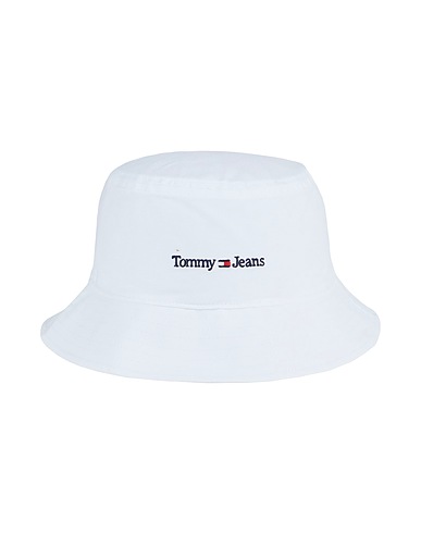 TOMMY JEANS Mützen & Hüte Weiß 100% Baumwolle