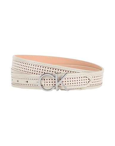CALVIN KLEIN Regulärer Gürtel  Elfenbein 40% Nylon, 40% Polyurethan, 20% Vachette