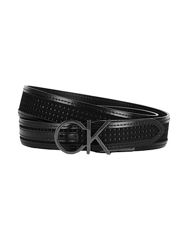 CALVIN KLEIN Cintura Regular Nero 40% Nylon, 40% Poliuretano, 20% Vacchetta