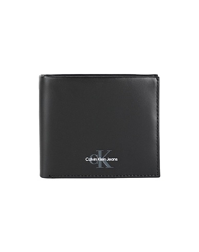 CALVIN KLEIN JEANS Portafoglio Nero 100% Vacchetta